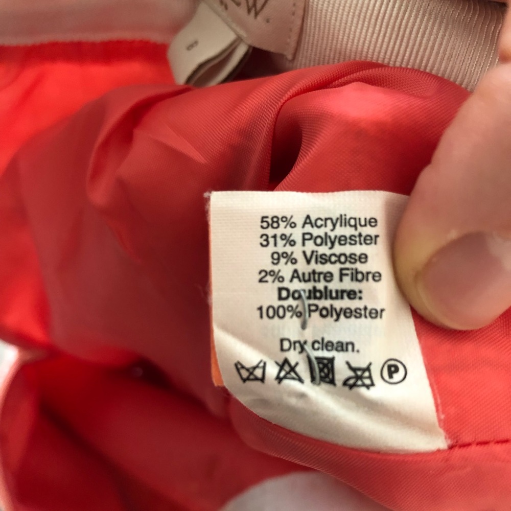 J. Crew Factory Coral and White Tweed Mini Skirt - Picture 5 of 5